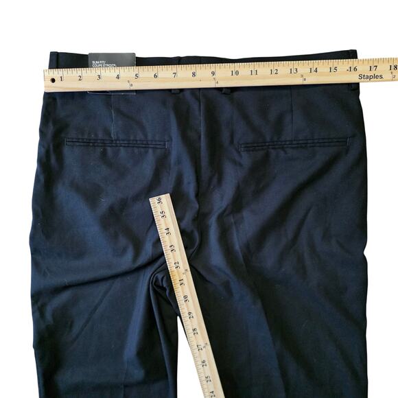 H&M Slim Fit Navy Dress Pants Men’s 33R Flat Front NWT - Picture 6 of 7
